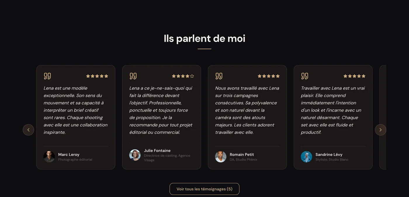 Témoignages affichés sur un book Nagapix